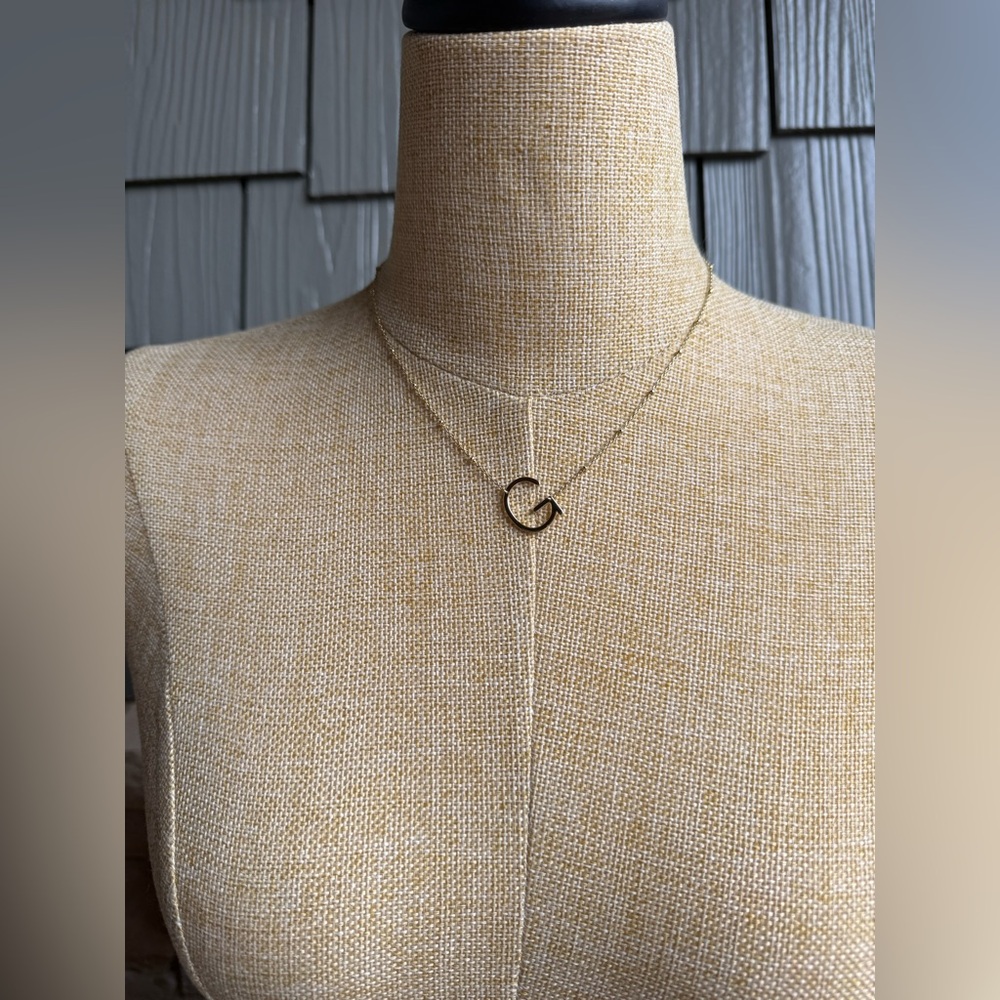 New🌟”G”Anthropologie-Your Name in Lights Initial Necklace